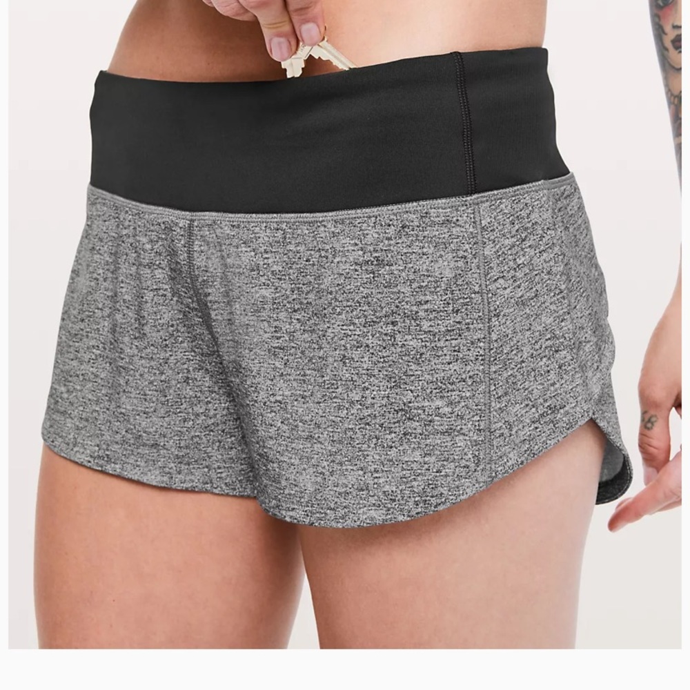 Grey Speed Up Low-Rise Lined Short 2.5" size 8